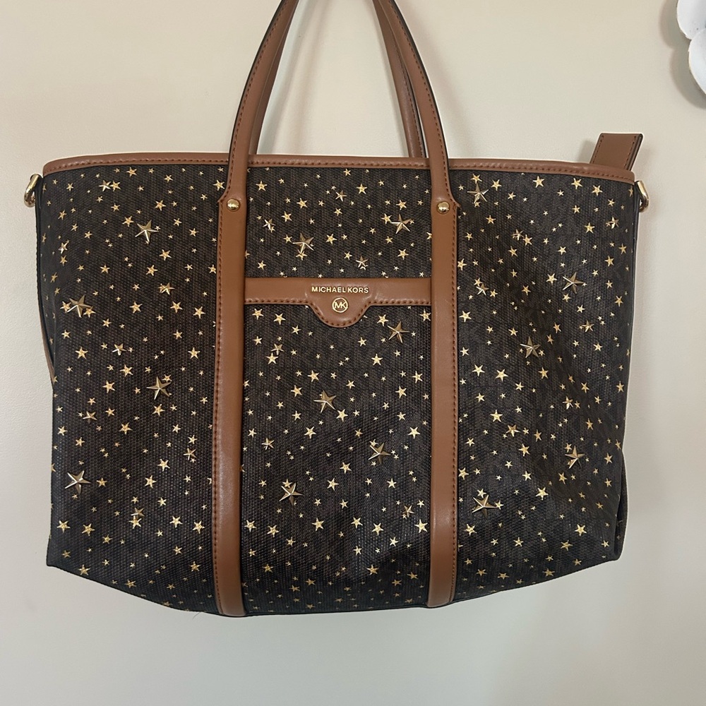 Michael Kors Starry Black and Gold Tote